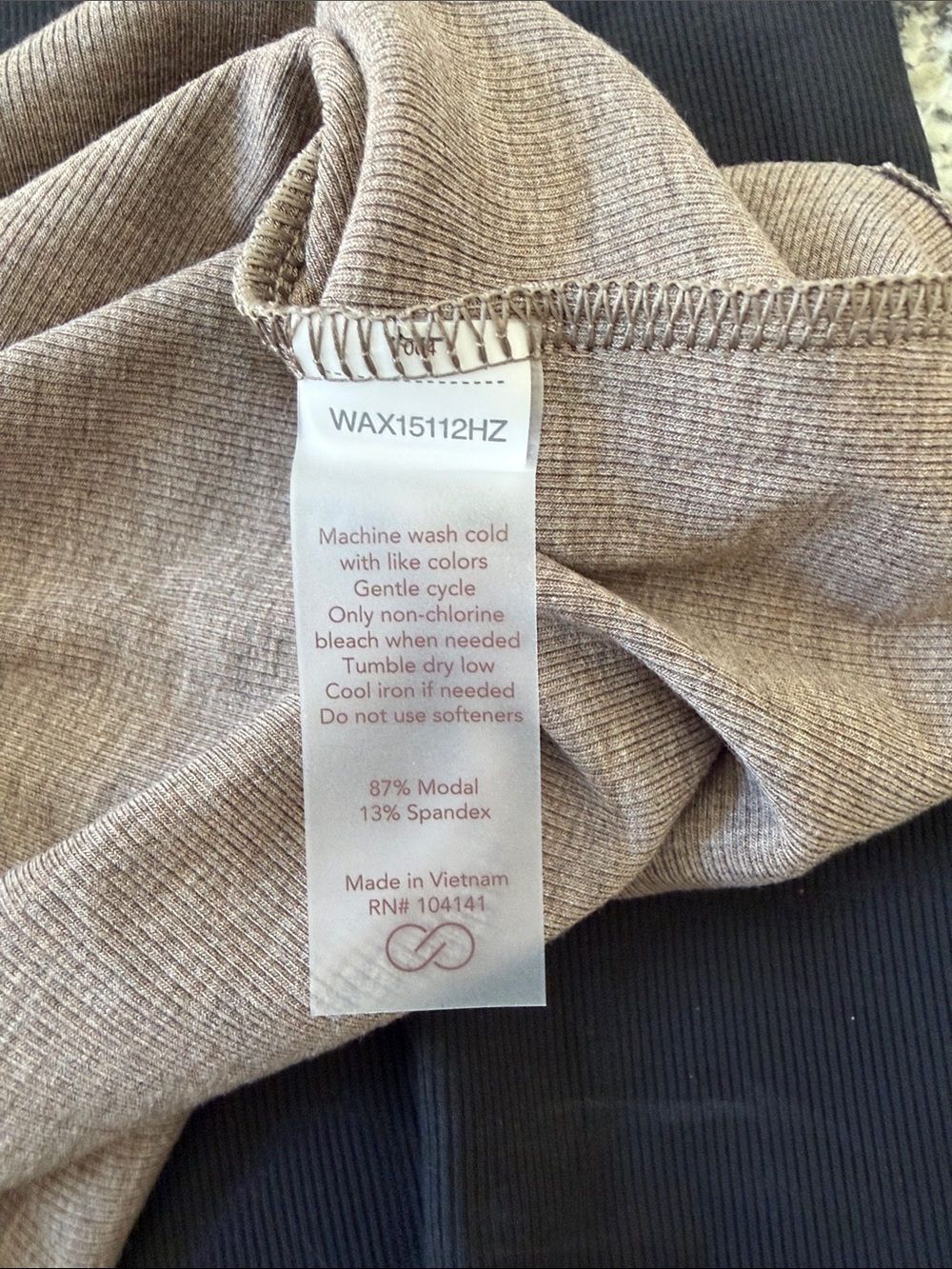 CALIA Ribbed Crewneck Tee Trio - Black, Heather Gray, Taupe - Picture 7 of 11